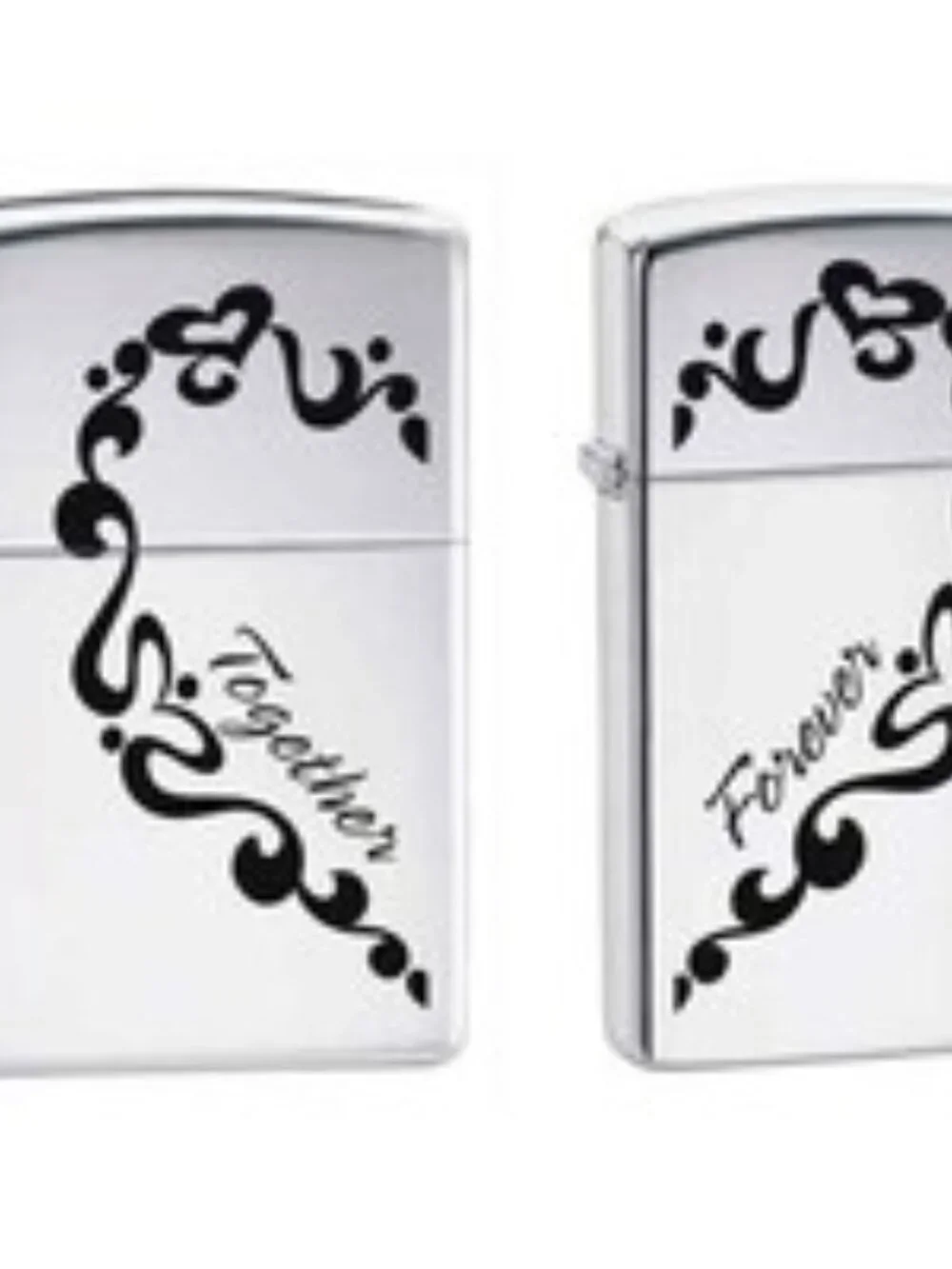 His & Hers Forever Together (2) Zippo Lighter Set